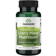 Swanson Lion’s Mane Mushroom 500mg 60C balanced mental,cheaper than chemist warehouse,fruiting bodies formula,Full Spectrum,issues,Lion’s Mane Mushroom,Maintains a feeling of calm,Mane Mushroom,Mushroom,overall health balance,remaining alert,whole mushroo