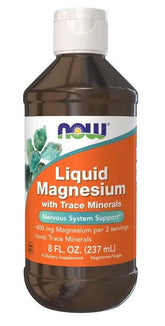 Now Magnesium Liquid with Trace Minerals 237ml healthy neuro-muscular function.,Ionic Trace Minerals,issues,Magnesium Liquid,natural mineral concentrate,Trace Minerals