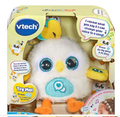 Vtech LoLibirds toy in packaging, featuring a cute white bird with colorful accents and interactive features.