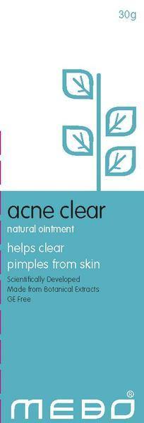 MEBO Acne Clear Natural Ointment 30gm acne covers,anti acne,issues,mebo,mebo acne clear
