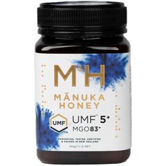 M&H UMF 5+ Manuka Honey 500g digestive,food,immunity,issues,manuka honey,skin