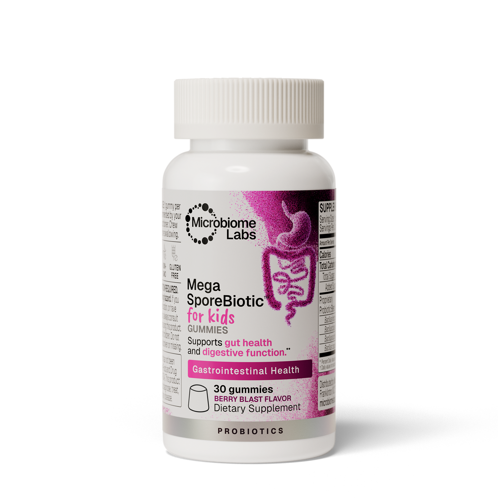 Microbiome Labs MegaSporeBiotic Gummies for Kids Berry Blast 30 Gummies
