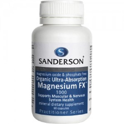 Sanderson Organic Magnesium Supplements Ultra FX 60 Tablets for Optimal Health and Wellness Health and Wellness,Magnesium Tablets,optimized,Organic Magnesium Supplements,Sanderson Ultra FX