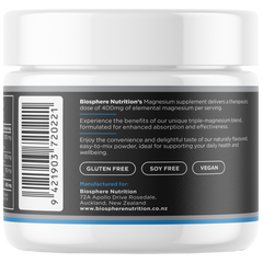 Biosphere Magnesium powder 141g, Lemon Lime Flavour Biosphere Magnesium powder,blood pressure,blood sugar,bone,cardiovascular health,cramps,energy production,health bones,issues,Lemon Lime,Lemon Lime Flavour -,Lemon Lime Flavour - Formulated for optimal,L