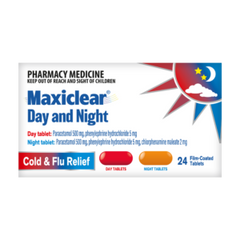 Maxiclear Day/Night Cold & Flu Tablets 24 Pack