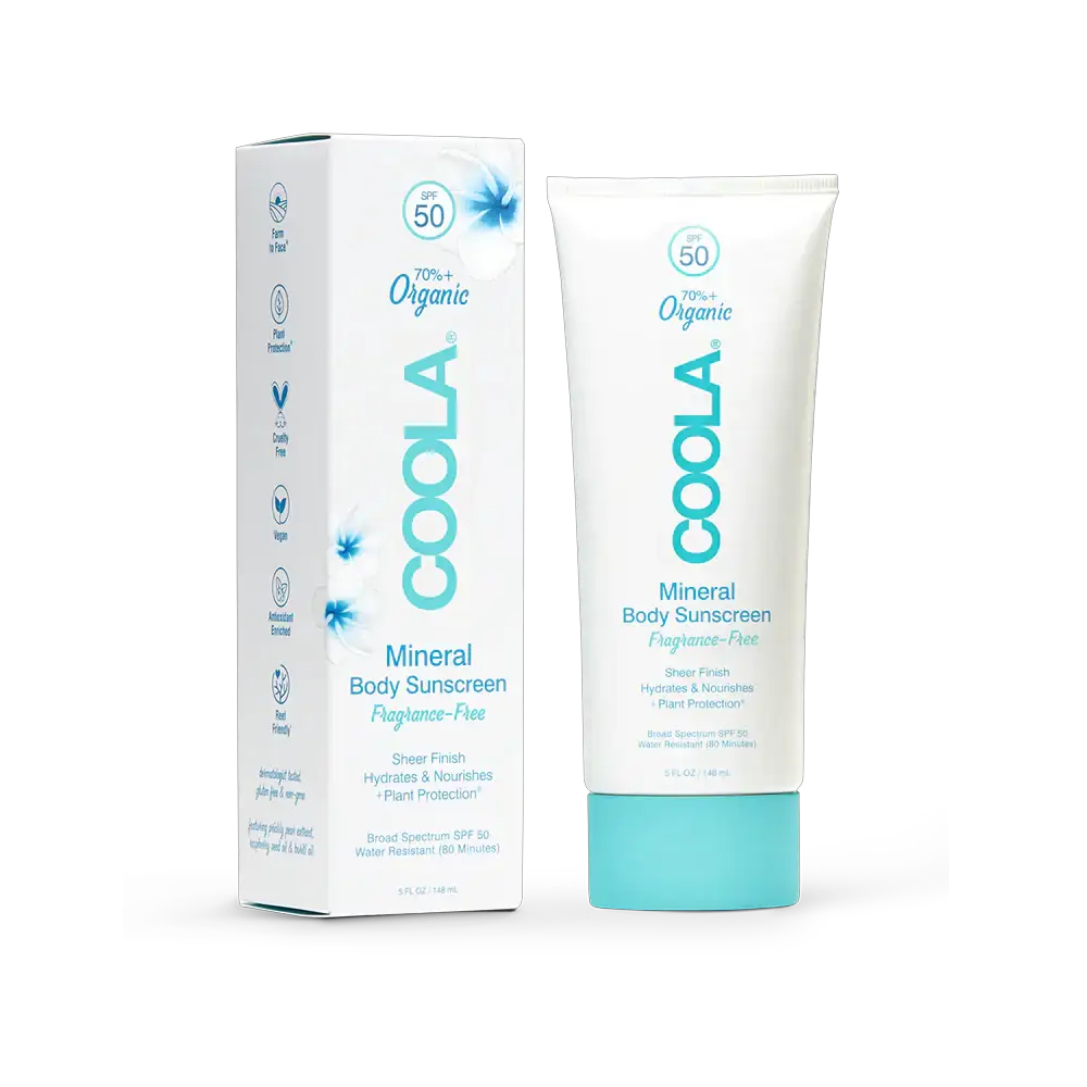 Coola Mineral Body Sunscreen Lotion SPF50 Fragrance Free 148 ml coola,issues,mineral sunscreen,Organic SPF30 Full Spectrum 360° Sun Silk Drops,organic sunscreen,sunscreen
