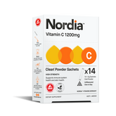 Nordia Vitamin C 1200mg Immune Support Dietary Supplement 14 Sachets Supports Skin and Connective Tissue Health