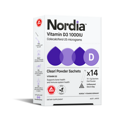 Nordia | Vitamin D3 | 1000IU, 14 Pack | Dietary Supplement | Supports bone health and immune system health
