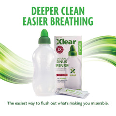 Xlear Sinus Rinse Bottle Kit Xylitol Saline Nasal Irrigation