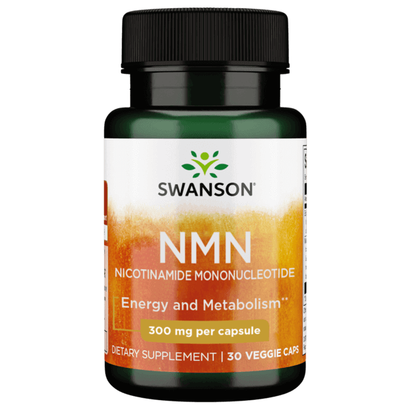 Swanson Nicotinamide Mononucleotide 300mg 30 vege capsules, a Nicotinamide mononucleotide supplement for healthy aging.