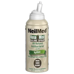 NeilMed Xylitol NasaMist Nasal Spray 125ml Aspirator,congestion of the Sinus,Daily Nasal Hygiene,Dryness,Moisturization,Nasal Allergies,Nasal Aspirator,Nasal Irritation,nasal spray,nasal spray display,Nasal Stuffiness,NasaMist Nasal Spray,Post-Nasal Drip,