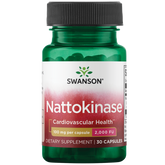 Swanson Nattokinase 2,000 FU 30 Caps Supports Circulation Supplement
