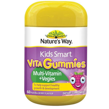Nature's Way Kids Smart Vita Gummies Multi + Veges Artichoke,Beetroot,Berry Flavor,Brain Function,Carrot,Categories: Kids Daily Wellness,Chewable Gummies,Daily Supplement,Development,Essential Nutrients,Fussy Eaters,Healthy Growth,issues,Kids Immunity & D
