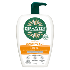 Dermaveen Sensitive Sun SPF50+ Moisturising UVB + UVA Sunscreen cetaphil,Christmas gift,christmas sale,dermaveen,dry skin,dry skin body wash,dry skineczema,issues,itchy dry skin,qv dry skin,sun screen,sunscreen