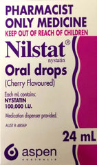 Nilstat Oral Drops (Cherry Flavoured) 24 mL -Pharmacist Only Medicine Antifungal Oral Drops,Cherry Flavored Medicine,Nilstat Oral Drops,optimized,Pharmacist Only Medicine