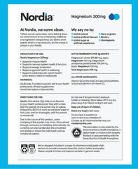 Nordia Magnesium 300mg 14 Pack | Supports Muscle Health and Nervous System Function | Dietary Supplement