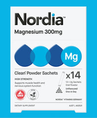 Nordia Magnesium 300mg 14 Pack | Supports Muscle Health and Nervous System Function | Dietary Supplement