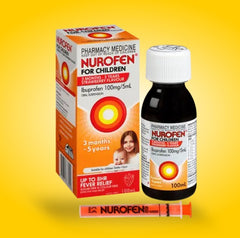 Nurofen Children Strawberry 100ml - Effective Pain Relief for Kids - DominionRoadPharmacy