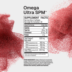 Microbiome Labs Omega Ultra SPM 60 Softgels supplement facts