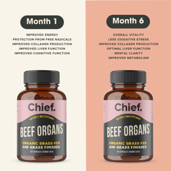 Chief Organic Beef Offal Capsules 120c - nutrition panel
