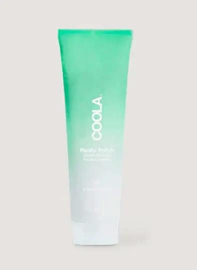 Coola Pacific Polish Gentle Sea Salt Facial Exfoliator dissolves away impurities,issues,organic facial exfoliator,Pacific Polish,Sea Salt Facial Exfoliator