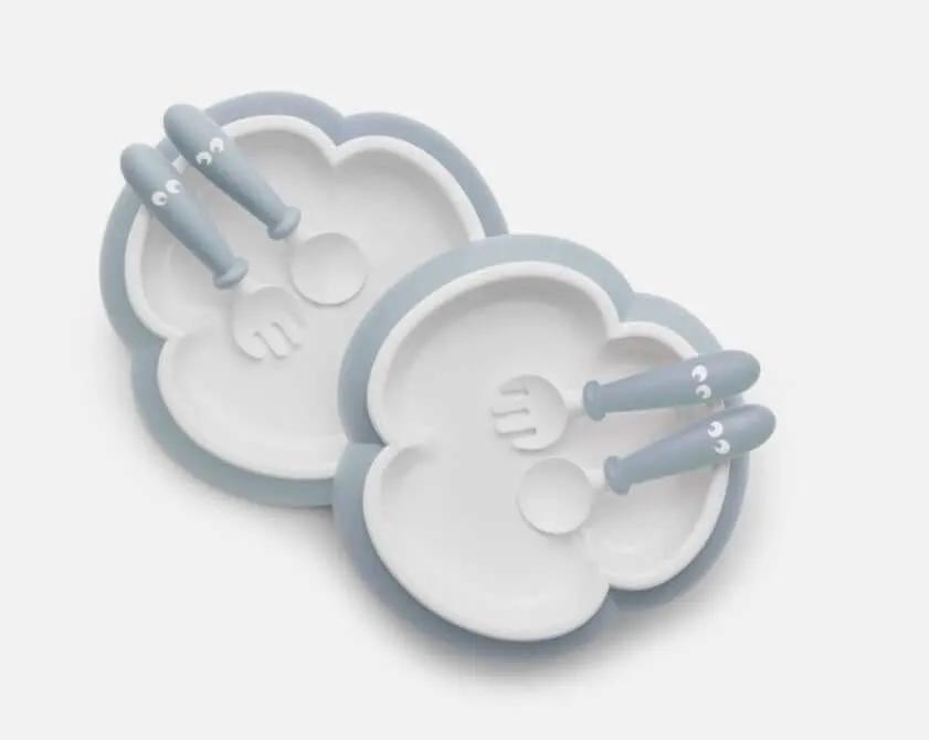 Baby Plate, Spoon and Fork, 2 sets 2 sets,Baby Plate,issues,Spoon and Fork