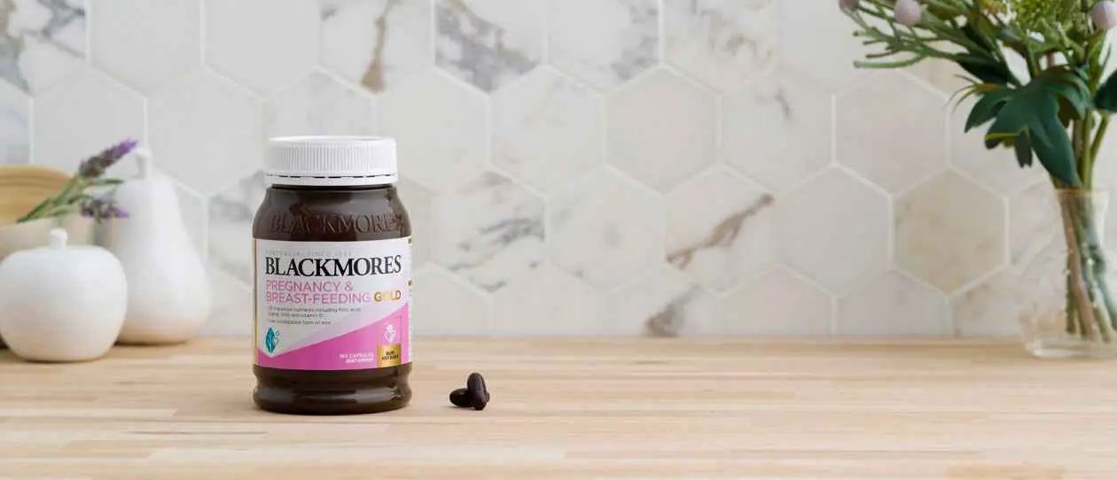 Blackmores Pregnancy Vitamins & Breast Feeding Gold 180 Capsules for pregnancy vitamins for breastfeeding mothers.