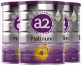 A2 PLATINUM Platinum high-end infant formula milk powder stage 4, 3 cans per box Contain Soy,Contains Fish,Cow Milk,issues,Premium junior milk drink i,support healthy immune system