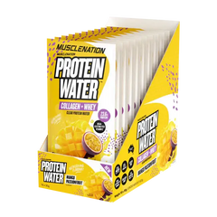 Muscle Nation PROTEIN WATER - Box of 10 Single Serve Sachets clear protein water supplement,collagen,electrolytes,issues,milky protein shake,Muscle Nation Protein Water,protein,protein shake,Protein Water,Refreshing Flavour,Shake,Slushie,Smoothie,thirst d