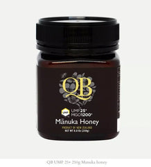QB Manuka Honey UMF 25+ 250g Immune Support Premium Antibacterial Health Benefits From New Zealand