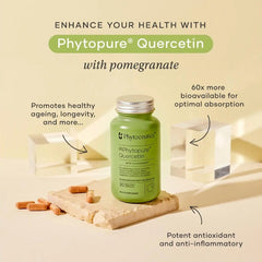 Phytoceutics Phytopure™ Quercetin + Pomegranate, Liposoma allergy relief,anti-inflammatories,blood pressure reduction,decrease inflammation,google,heart health,improved exercise performance,issues,Liposoma,neutralize free radicals,phytoceutics,Pomegranate