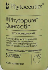 Phytoceutics Phytopure™ Quercetin + Pomegranate, Liposoma allergy relief,anti-inflammatories,blood pressure reduction,decrease inflammation,google,heart health,improved exercise performance,issues,Liposoma,neutralize free radicals,phytoceutics,Pomegranate