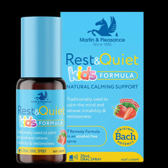 Rest&Quiet Kids Formula 3 x 20ml Spray anger,Bach flowers,boredom,excessive nervous energy,irritability,issues,Kids Formula,moment of calm,moment of calm for kids,natural strawberry flavour,nervous energy,nervousness,provides relief from feelings,relieve