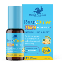 Rest&Quiet Teens Formula 3 x 20ml Spray anger,Bach flowers,boredom,excessive nervous energy,irritability,issues,Kids Formula,moment of calm,moment of calm for kids,natural strawberry flavour,nervous energy,nervousness,provides relief from feelings,relieve