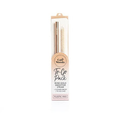 CaliWoods Rose Gold Smoothie Straw To-Go Pack