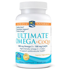 Nordic Naturals Ultimate Omega +CoQ10 60 softgels concentrated fish oi,coq10,daily vitamins,Essential Vitamins,fish oil,healthy heart,issues,Multi vitamins,multivitamins,nordic naturals,omega-3s,ultimate omega,vitamins,Vitamins & Supplements,vitamins and