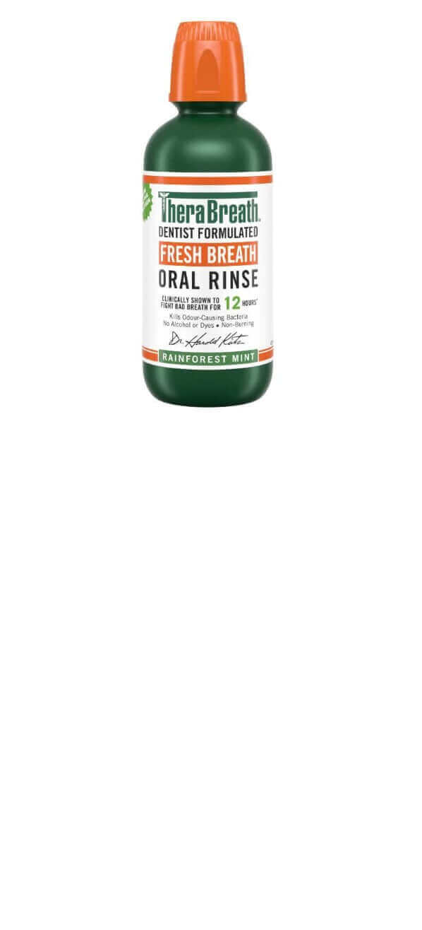 TheraBreath Rainforest Mint Mouthwash, 473ml Antigingivitis,Antiplaque Mouthrinse,Fights Gingivitis for 24 Hours,Fresh Breath Oral Rinse,Freshens Breath,Mouthrinse,new,oral,Oral Care,oral health,Oral Hygiene,oral hygiene support,Oral Rinse,Oral Spray,prop