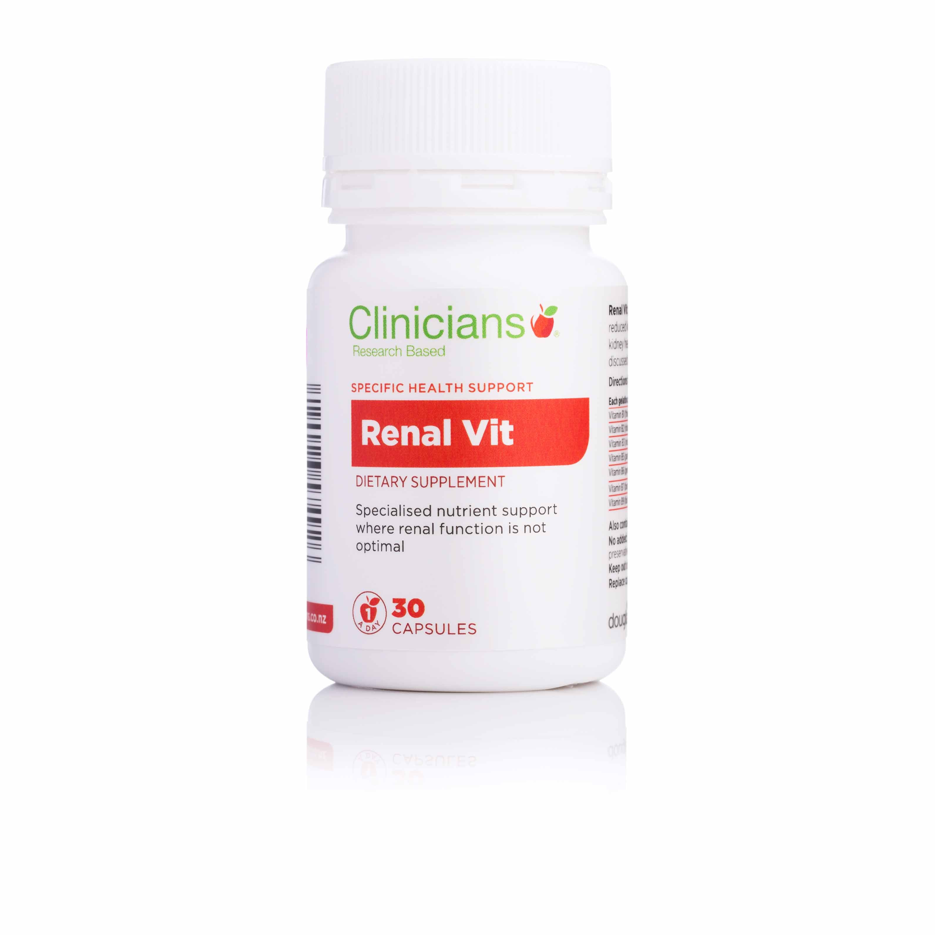 Clinicians Renal Vitamin 30 Capsules issues,Urinary tract