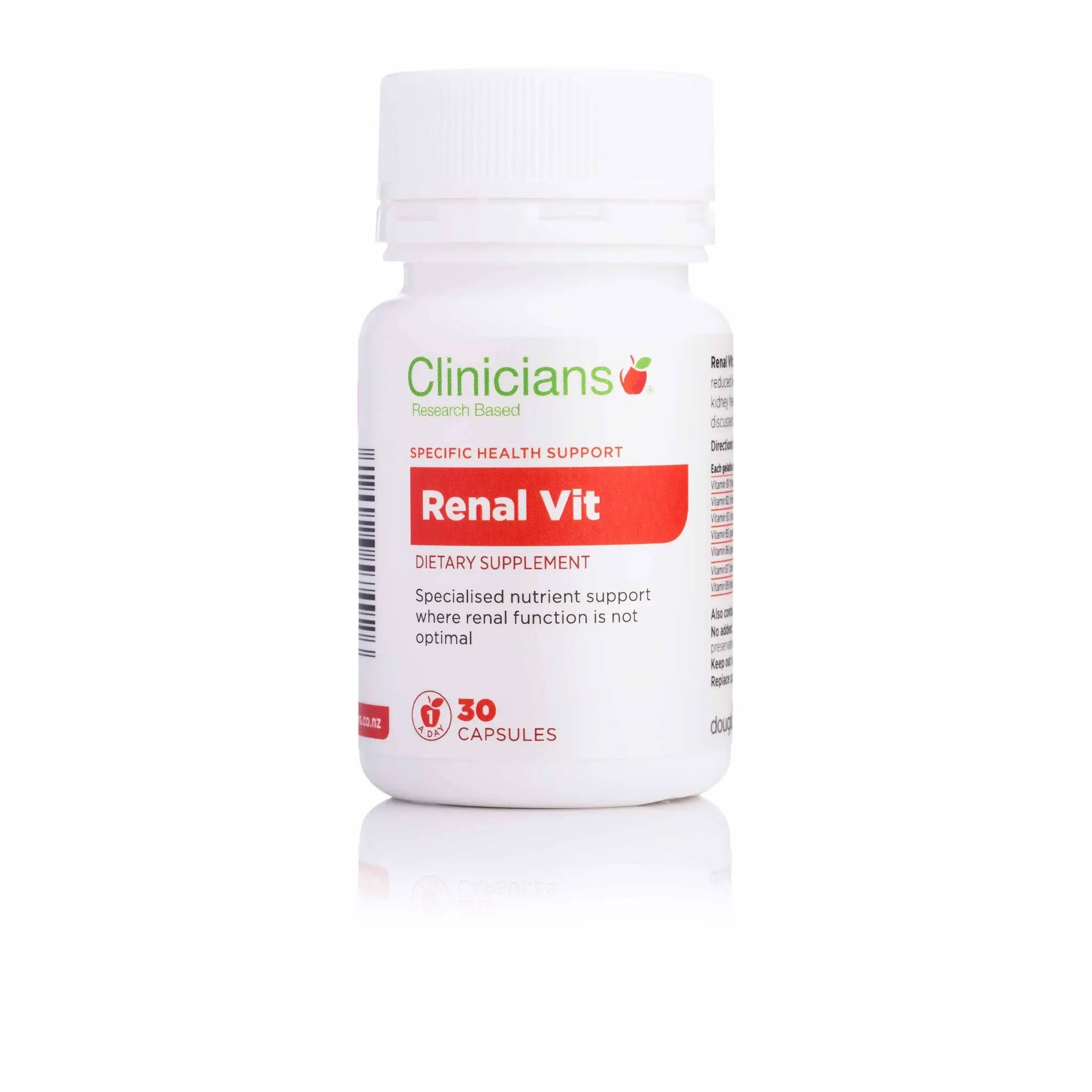 Clinicians Renal Vitamin 30 Capsules issues,Urinary tract