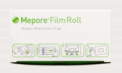 Mepore Roll 10cm x 12cm - BX70 Absorb Wound Fluid,absorbent dressing,adhesive dressing waterproof pad,breathable,breathable transparent film,cuts,dressing,dressing tape,Flexible fluid,friction injuries,gentle to the skin,Highly breathable transparent film,i