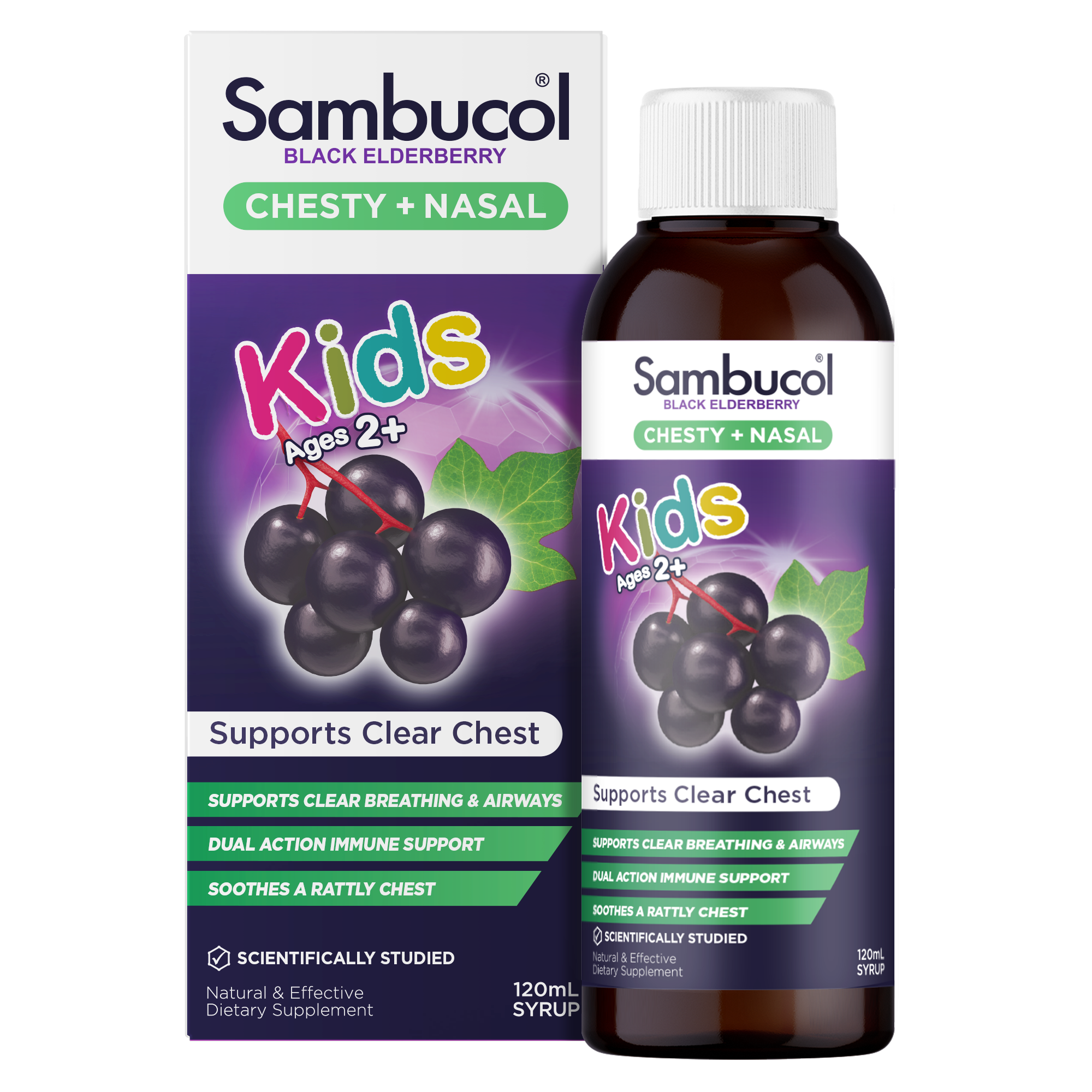 Sambucol Kids Chesty+ Black Elderberry 120ml