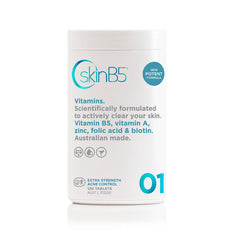 Skin B5 Extra Strength Acne Vitamins 120 Tablets for Effective Acne Control acne control,acne support,acne vitamins,blemish treatment,breakouts relief,clear skin,extra strength supplements,optimized,skin health