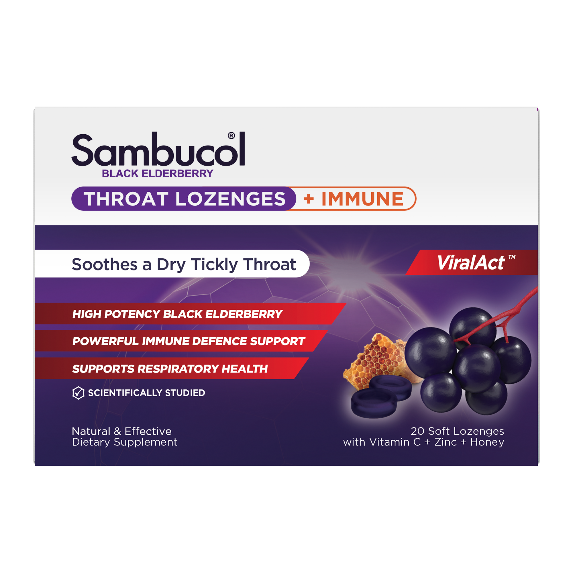 Sambucol Soothing Throat Lozenges 16 Pack