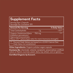 Revolution Macalibrium supplement facts panel