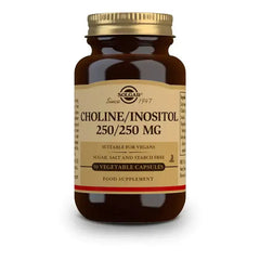 Solgar Choline / Inositol 250mg Vegetable caps Choline/Inositol 250mg vegtable caps,Choline/Inositol 250mg vegtable caps Solgar,issues,salt and starch,Supports fat metabolism For healthy liver function Essential micronutrient Free from sugar
