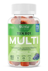 SUKU Vitamins Teen Boy Total Multi 60 Gummies | Sugar-Free Multivitamin for Teen Boys