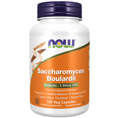 NOW Saccharomyces Boulardii Probiotic 5 Billion CFU 120 Veg Capsules