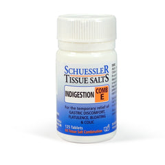 Schuessler Tissue Salts 125 Tablets – Comb E assist with Gastric discomfort,bloating,colic,colicky pain,Comb E,Combination E,Flatulence,indigestion,issues,schuessler,stomach,tablets,Tags: allied conditions,tissue salts