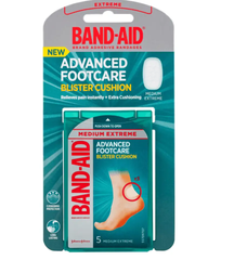 Band-aid Advanced Foot care Blister Med 5's band-aid,band-aid blister,bandage,bandages,blisters,cohesive bandage,crepe bandage,cushioned bandages,elastic bandage,Foot,foot care,Foot Health,foot pain,foot powder,issues