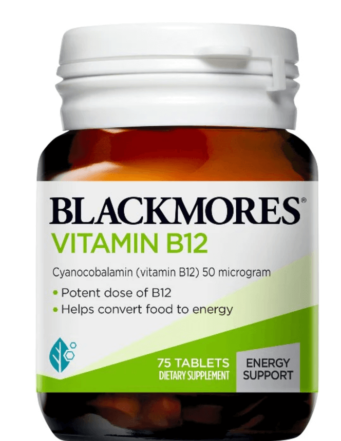 blackmores vitamin b12 tabs 75 b activated b12,b12,Brain Health supplement,healthy heart,healthy heart function,heart,heart attack,heart care,heart health,issues,red blood cells,vitamin B12